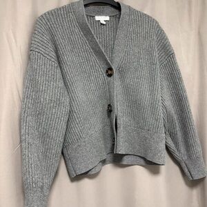 H&M Gray Ribbed Women's Cardigan